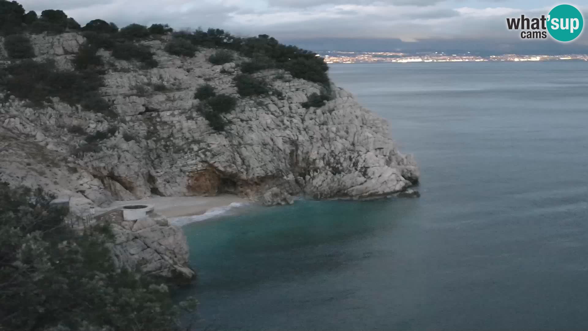Cámara web de la playa de Brseč en Mošćenička Draga, Croacia