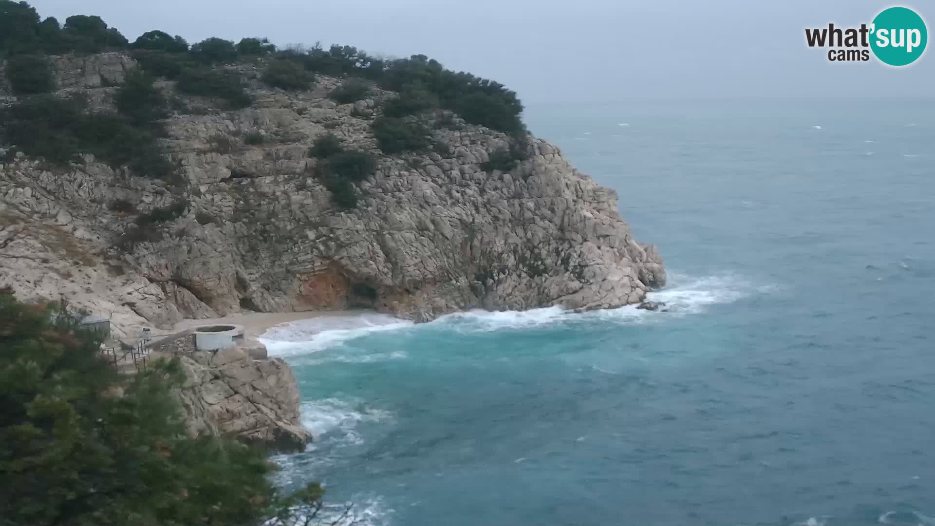 Cámara web de la playa de Brseč en Mošćenička Draga, Croacia