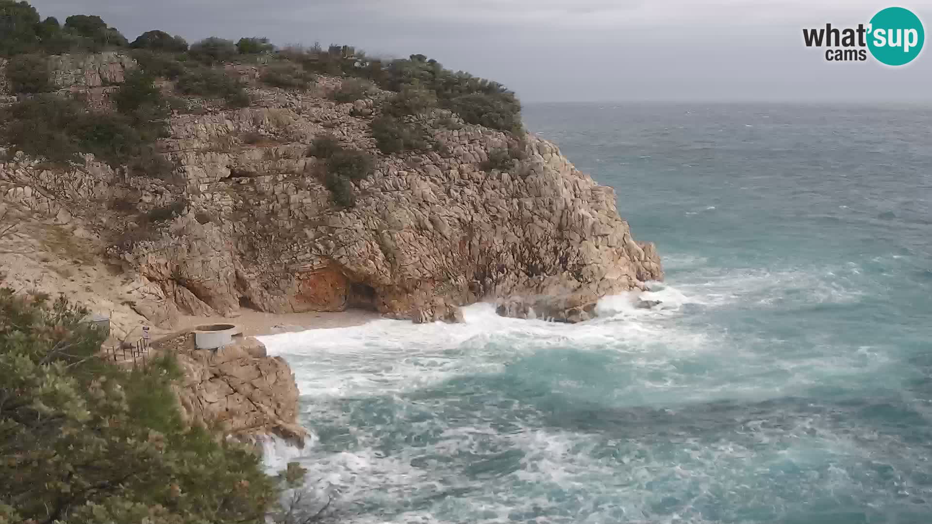 Webcam plage Brseč à Mošćenička Draga, Croatie