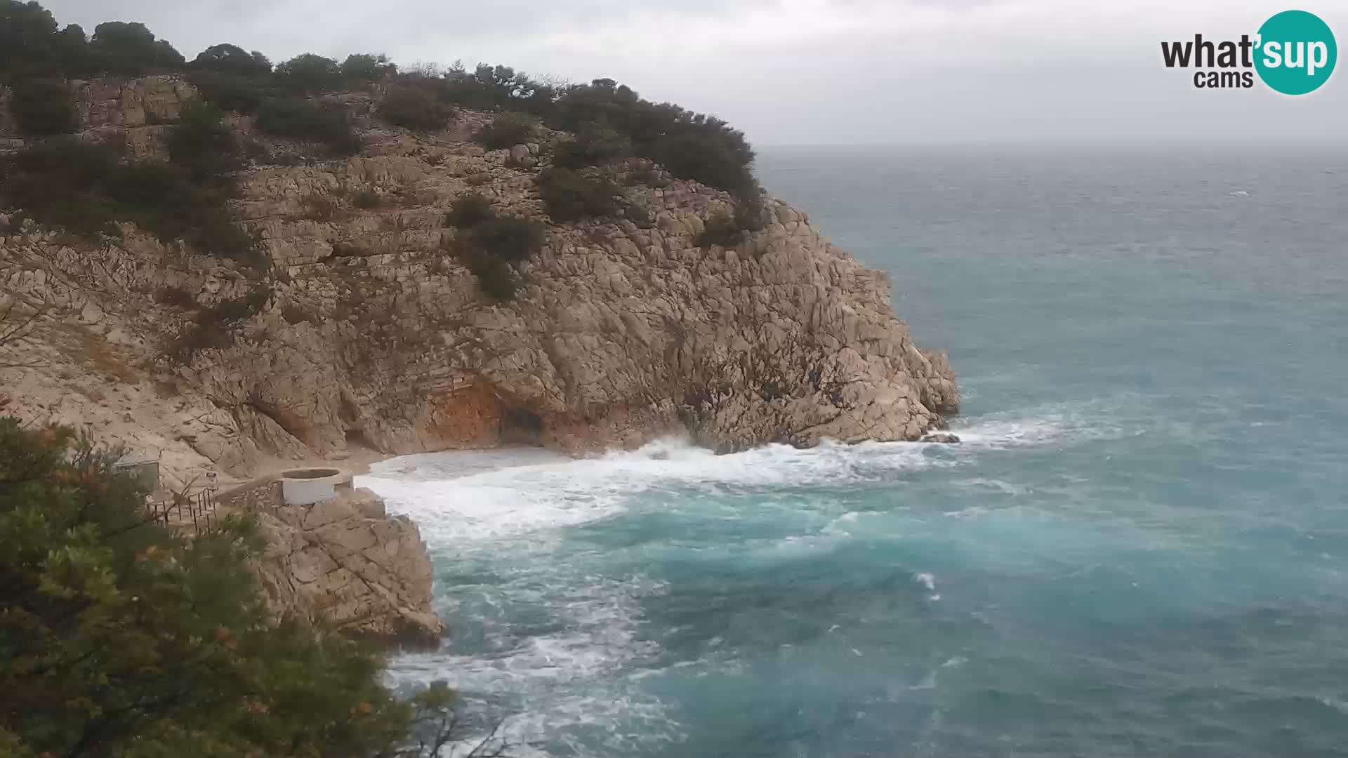 Cámara web de la playa de Brseč en Mošćenička Draga, Croacia