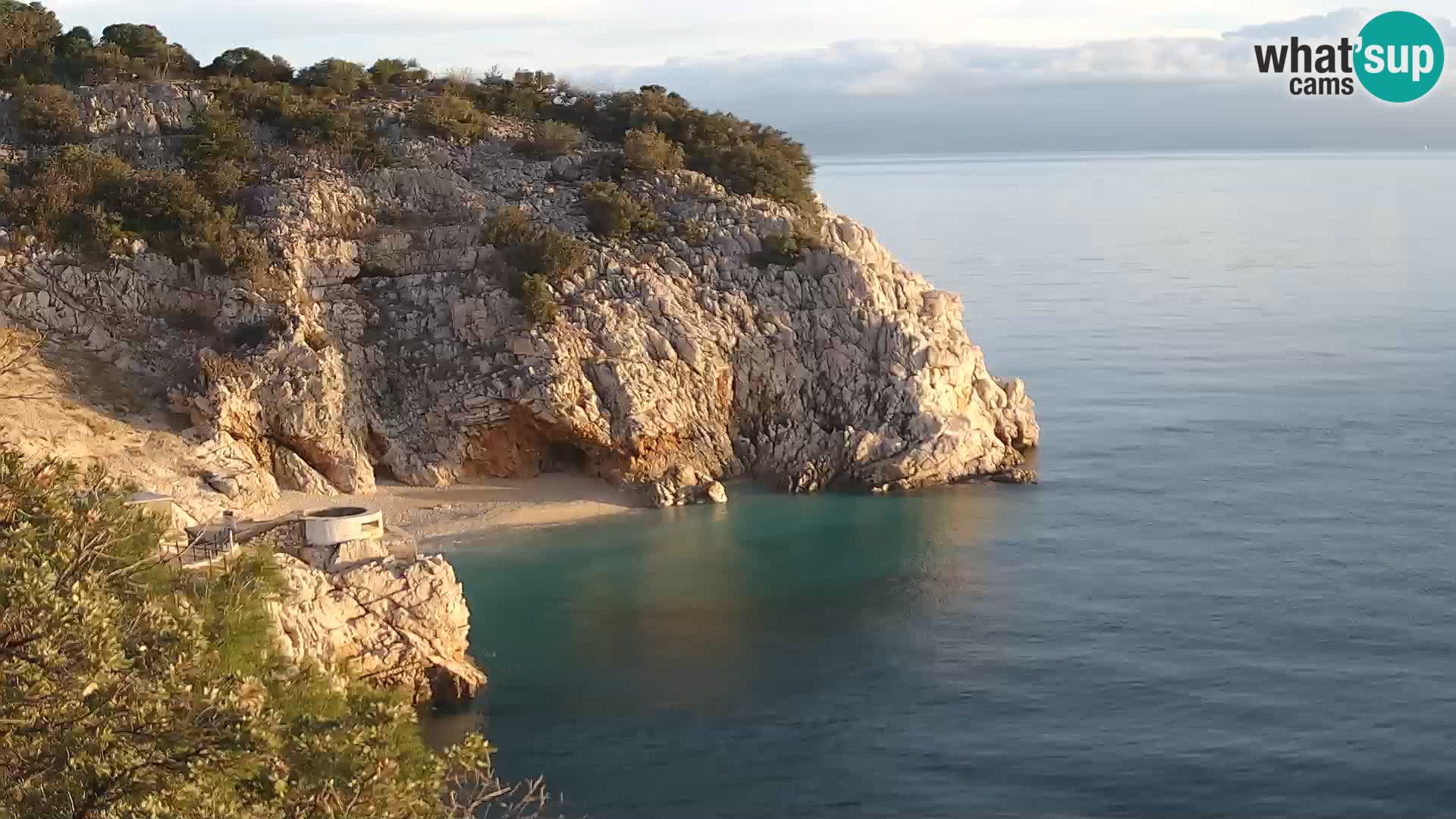 Cámara web de la playa de Brseč en Mošćenička Draga, Croacia