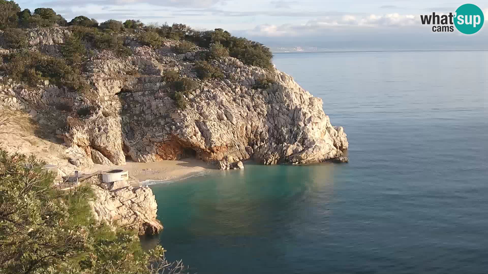 Cámara web de la playa de Brseč en Mošćenička Draga, Croacia