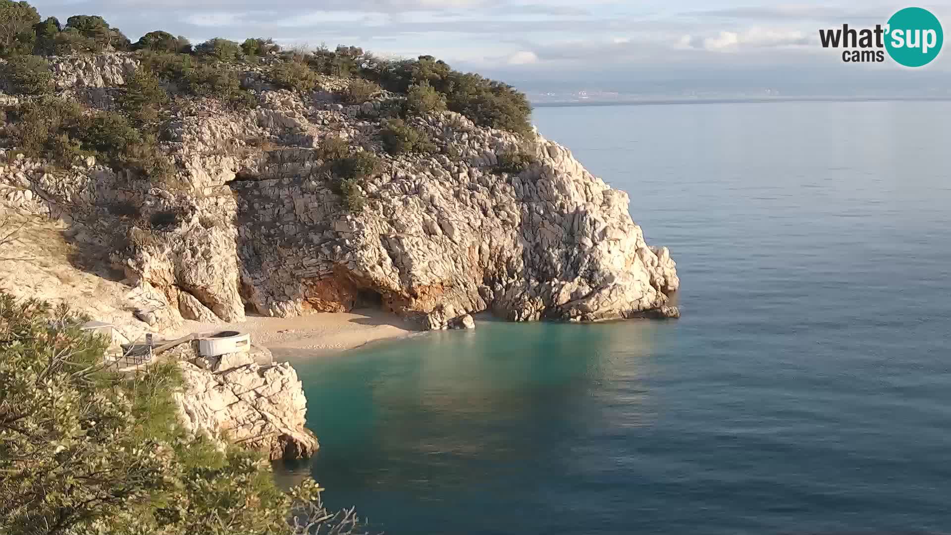 Webcam plage Brseč à Mošćenička Draga, Croatie