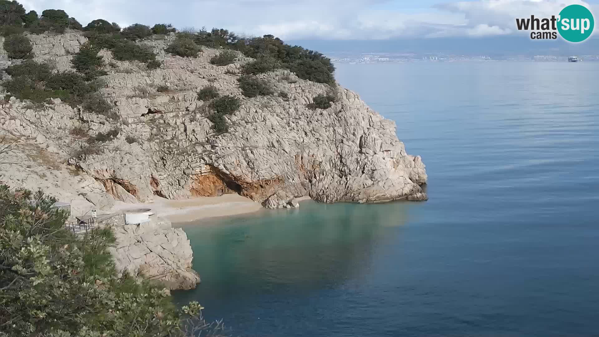 Cámara web de la playa de Brseč en Mošćenička Draga, Croacia