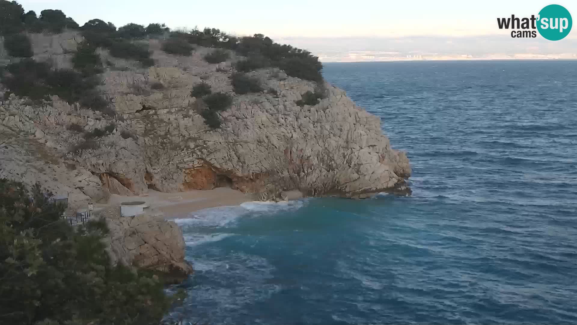 Webcam plage Brseč à Mošćenička Draga, Croatie