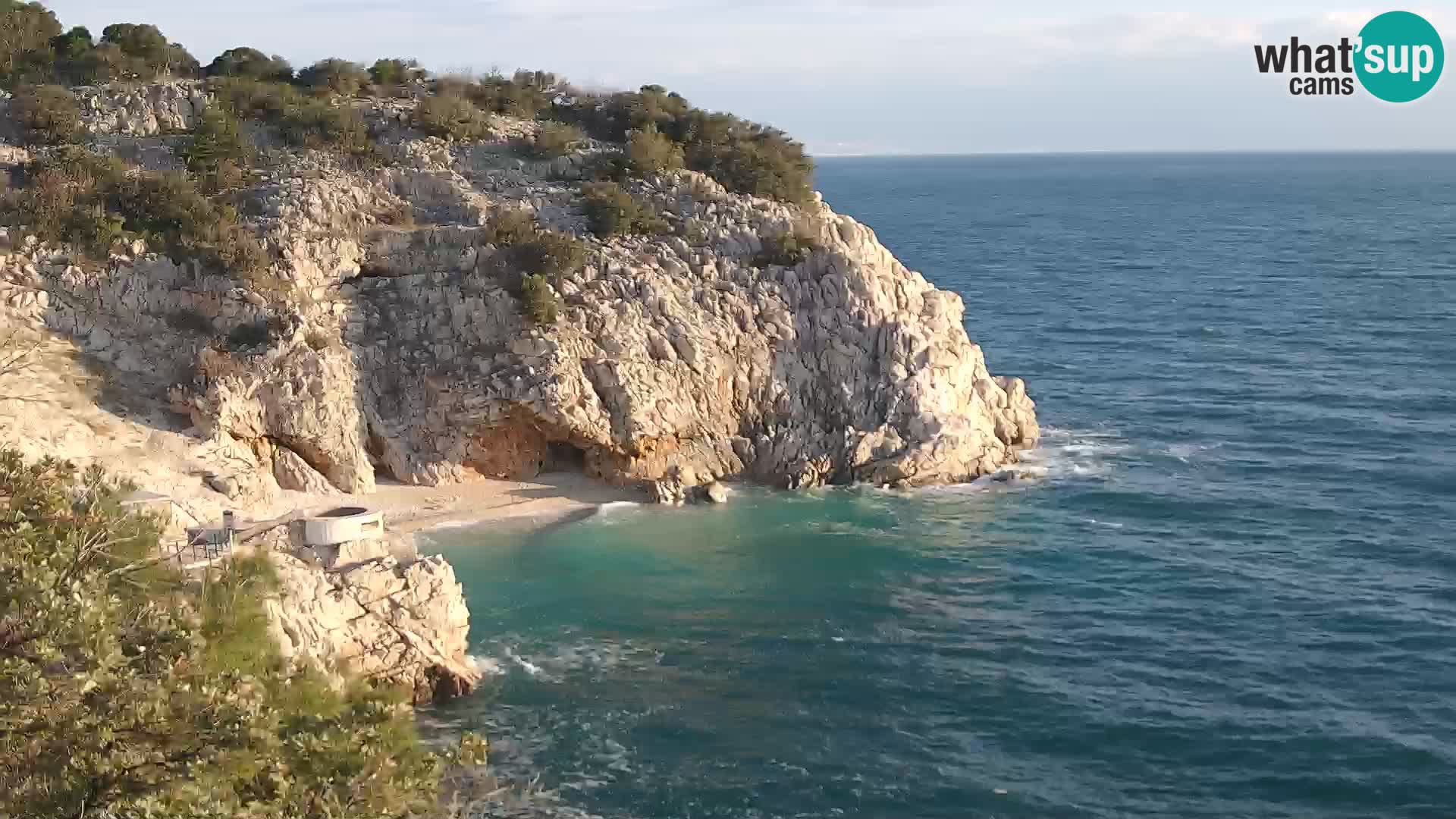 Webcam plage Brseč à Mošćenička Draga, Croatie