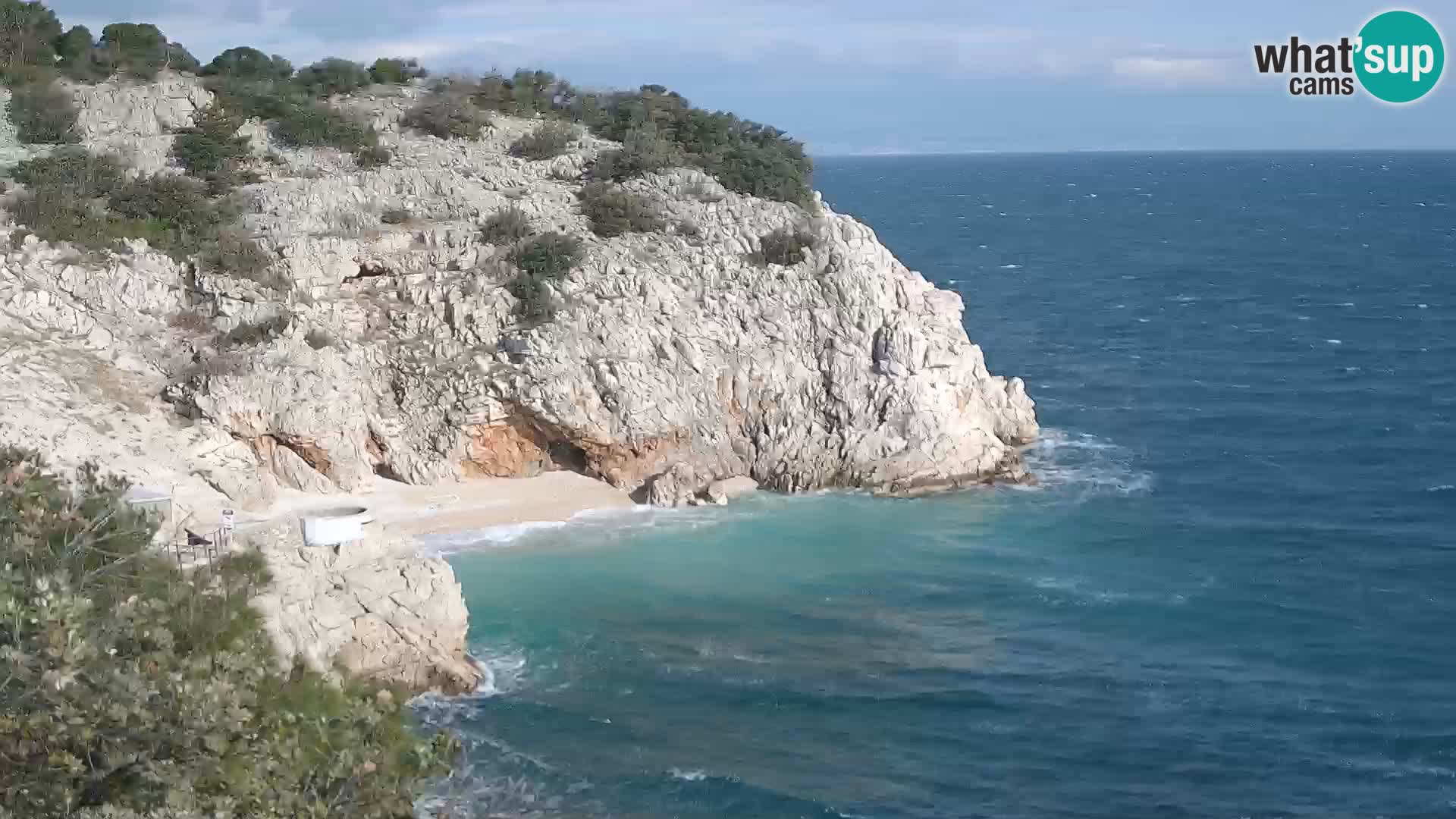 Webcam plage Brseč à Mošćenička Draga, Croatie
