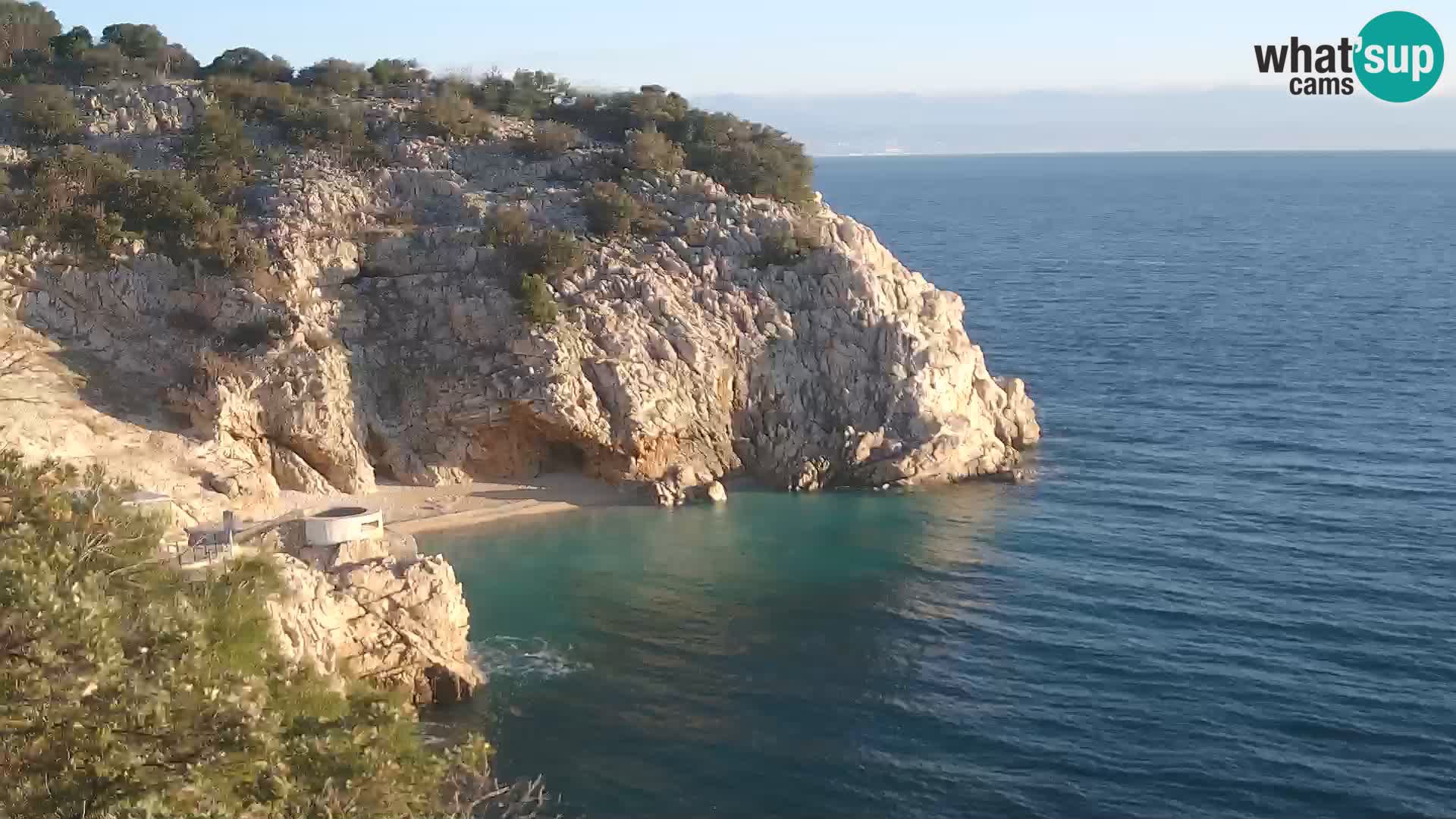 Cámara web de la playa de Brseč en Mošćenička Draga, Croacia