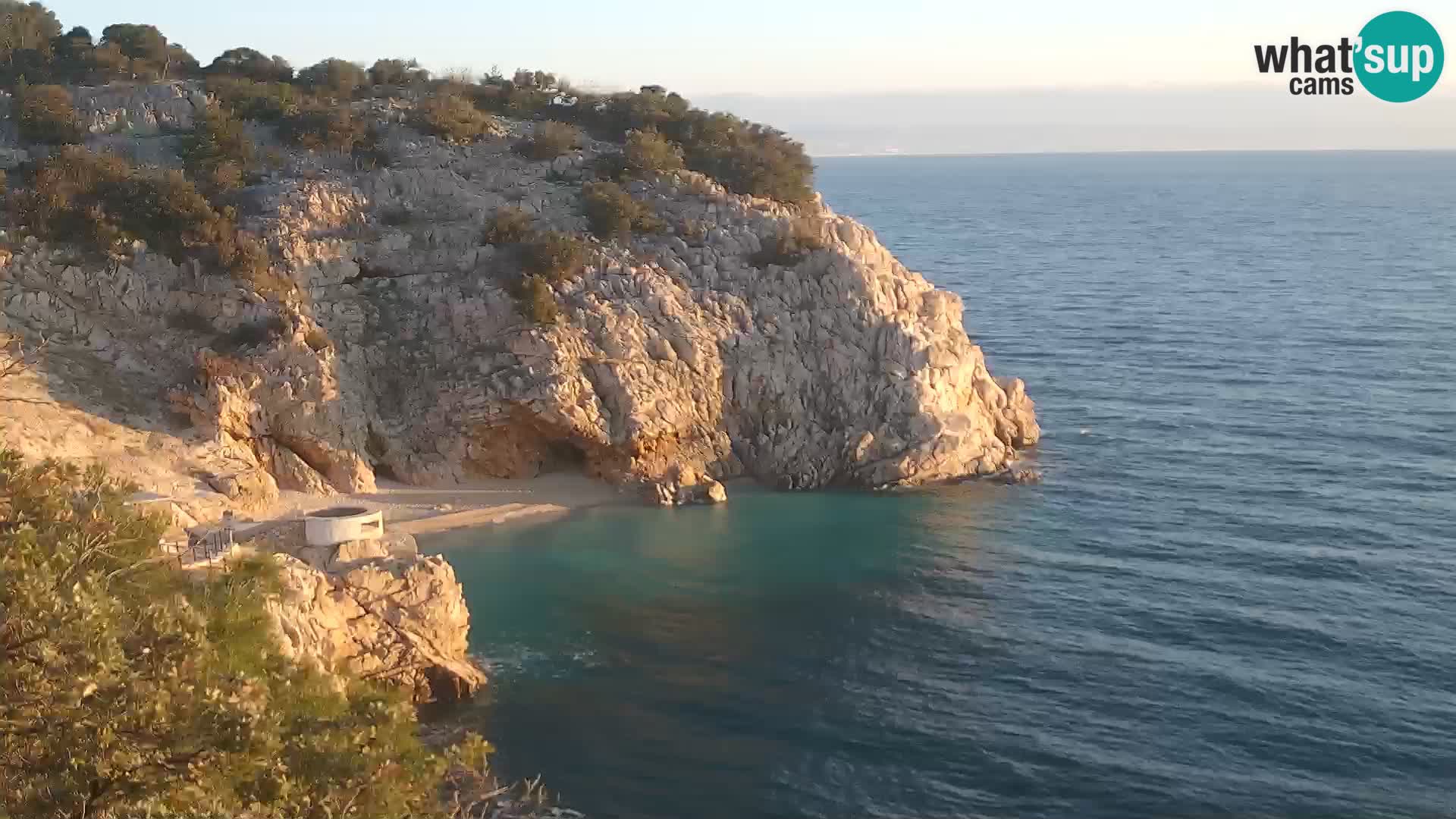 Cámara web de la playa de Brseč en Mošćenička Draga, Croacia