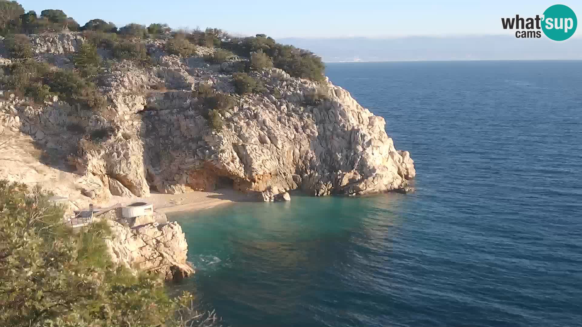 Cámara web de la playa de Brseč en Mošćenička Draga, Croacia