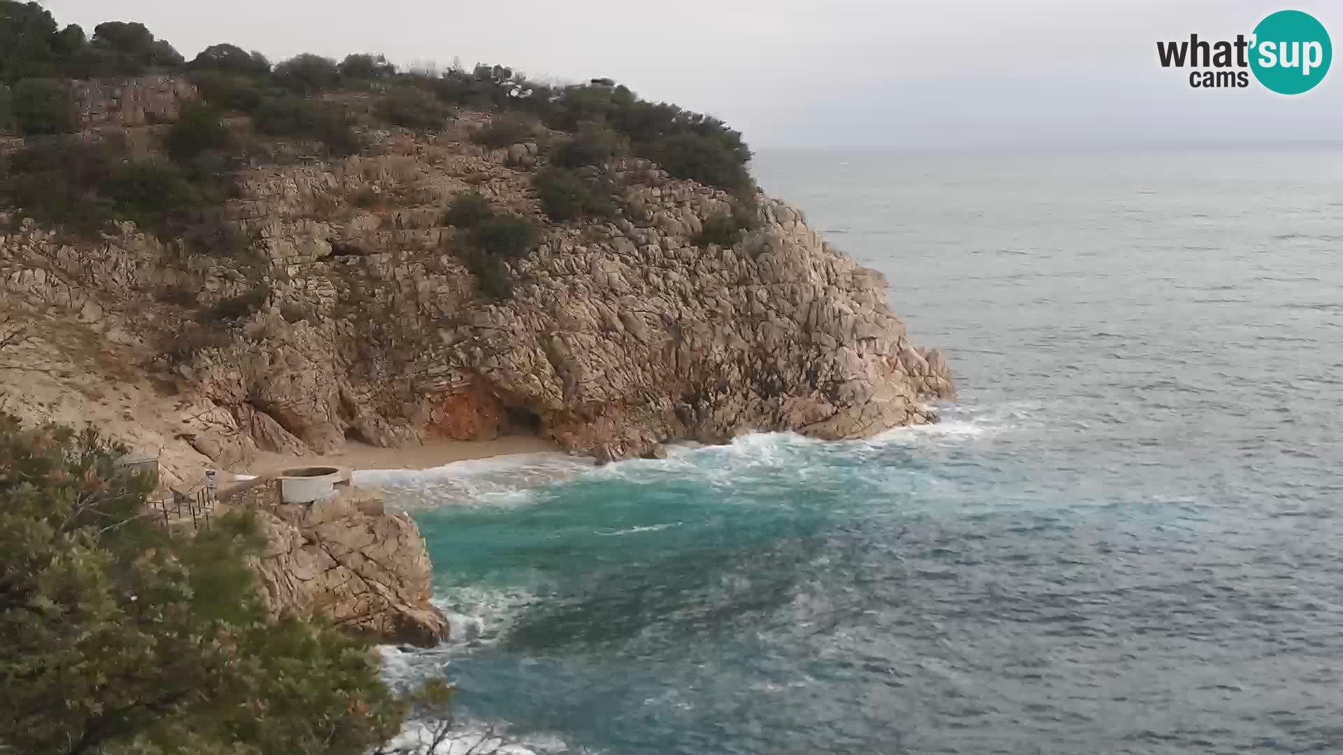 Cámara web de la playa de Brseč en Mošćenička Draga, Croacia