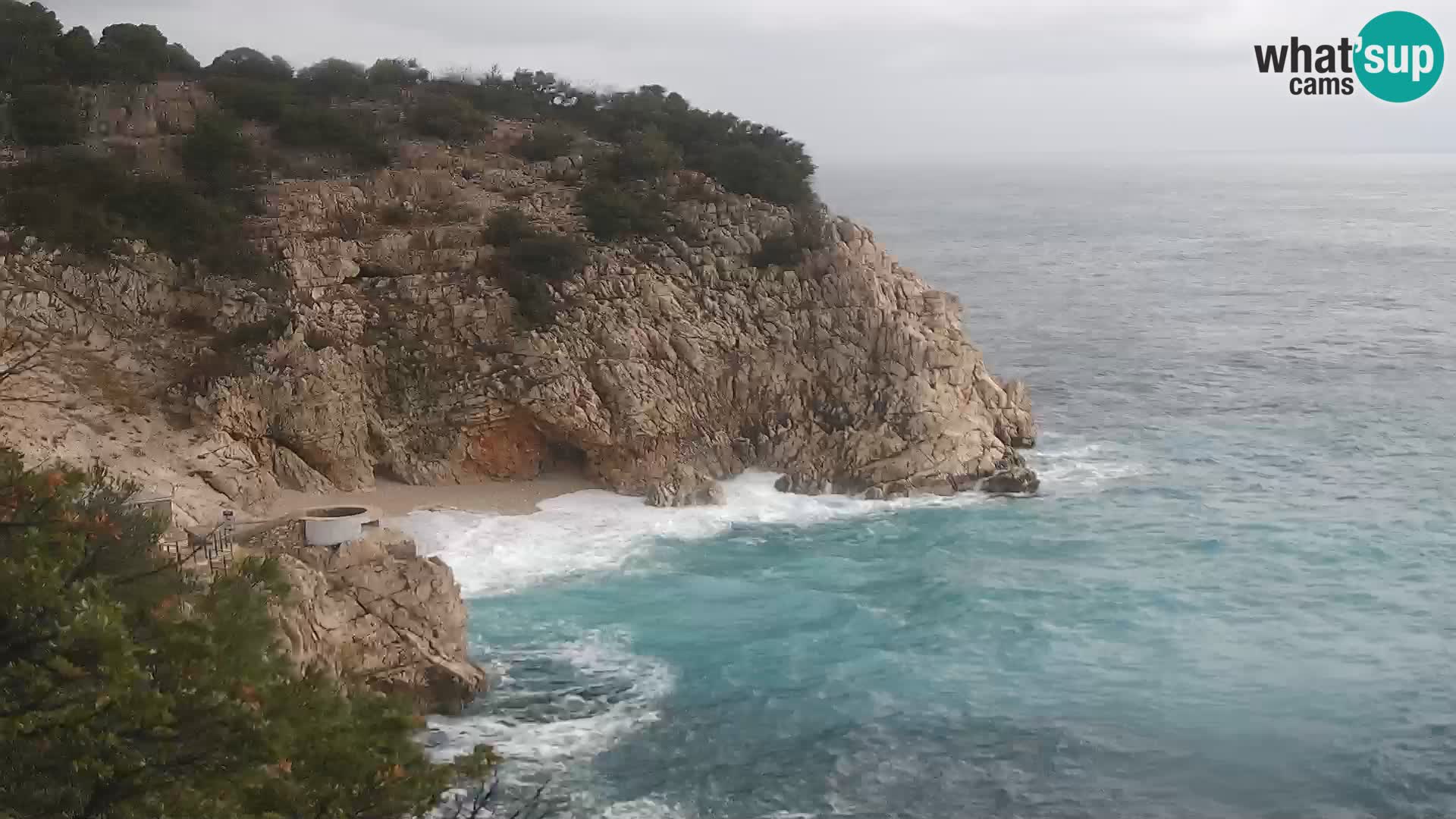 Cámara web de la playa de Brseč en Mošćenička Draga, Croacia