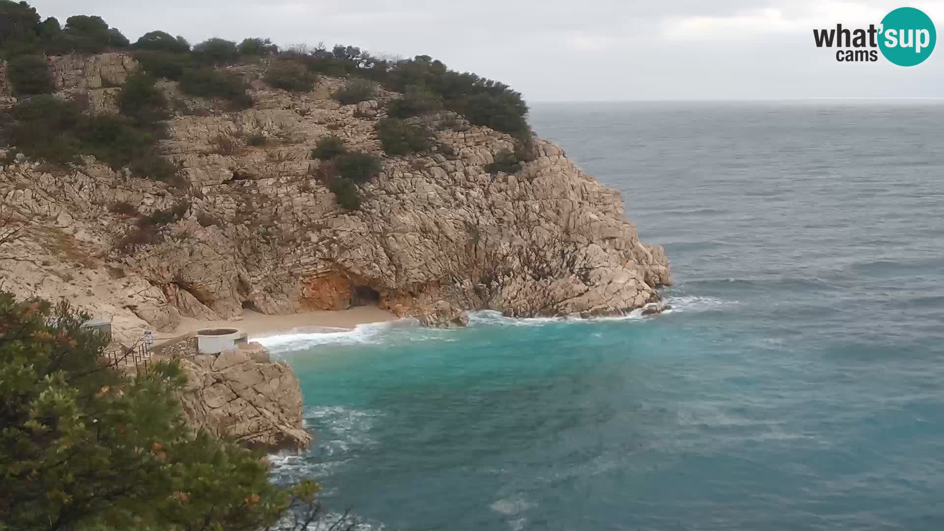 Cámara web de la playa de Brseč en Mošćenička Draga, Croacia