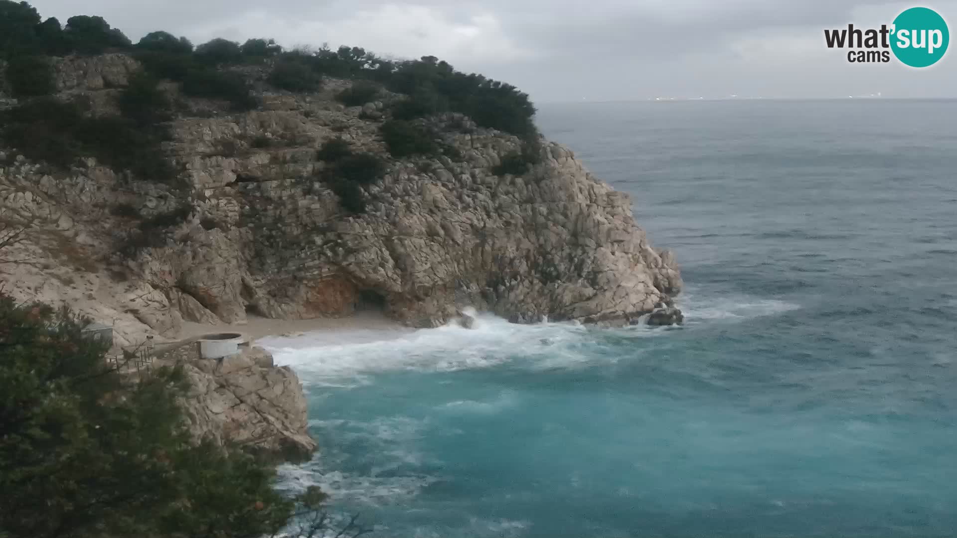 Cámara web de la playa de Brseč en Mošćenička Draga, Croacia
