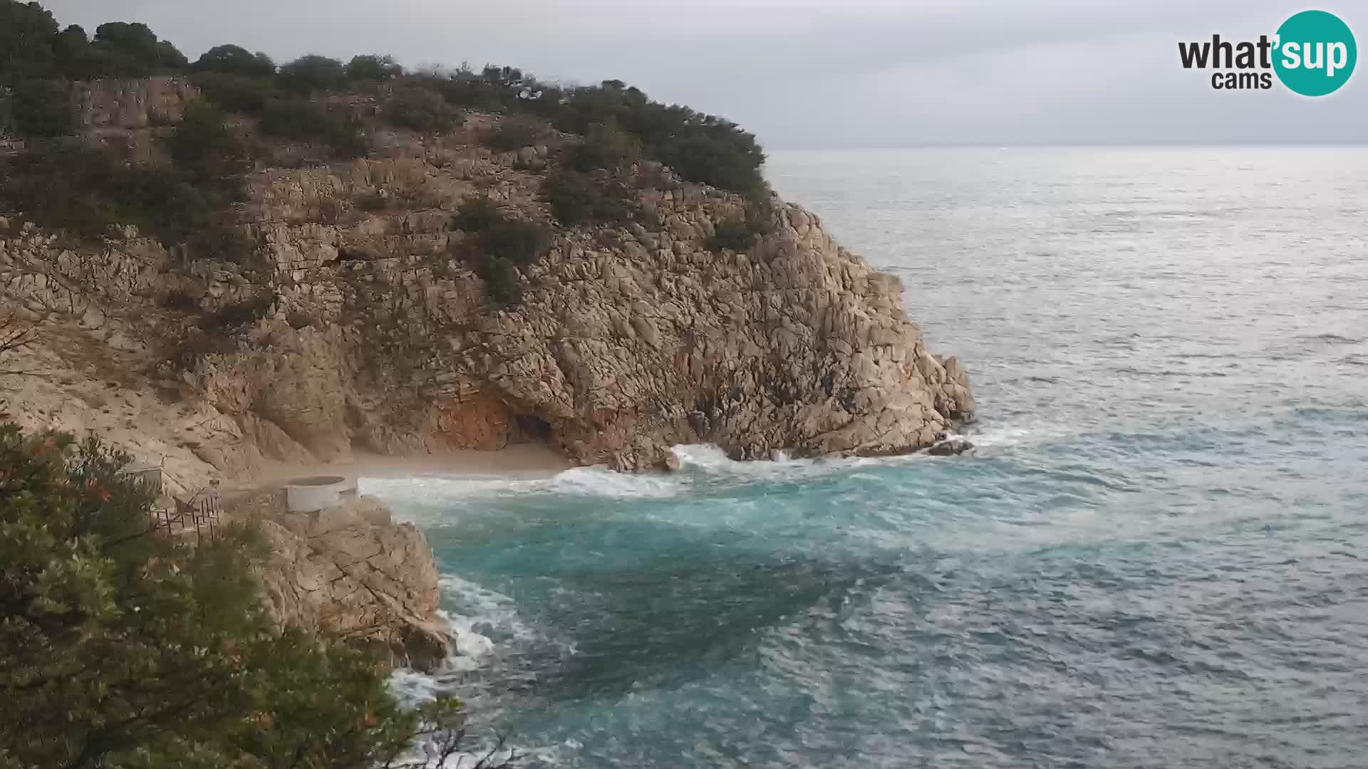 Cámara web de la playa de Brseč en Mošćenička Draga, Croacia