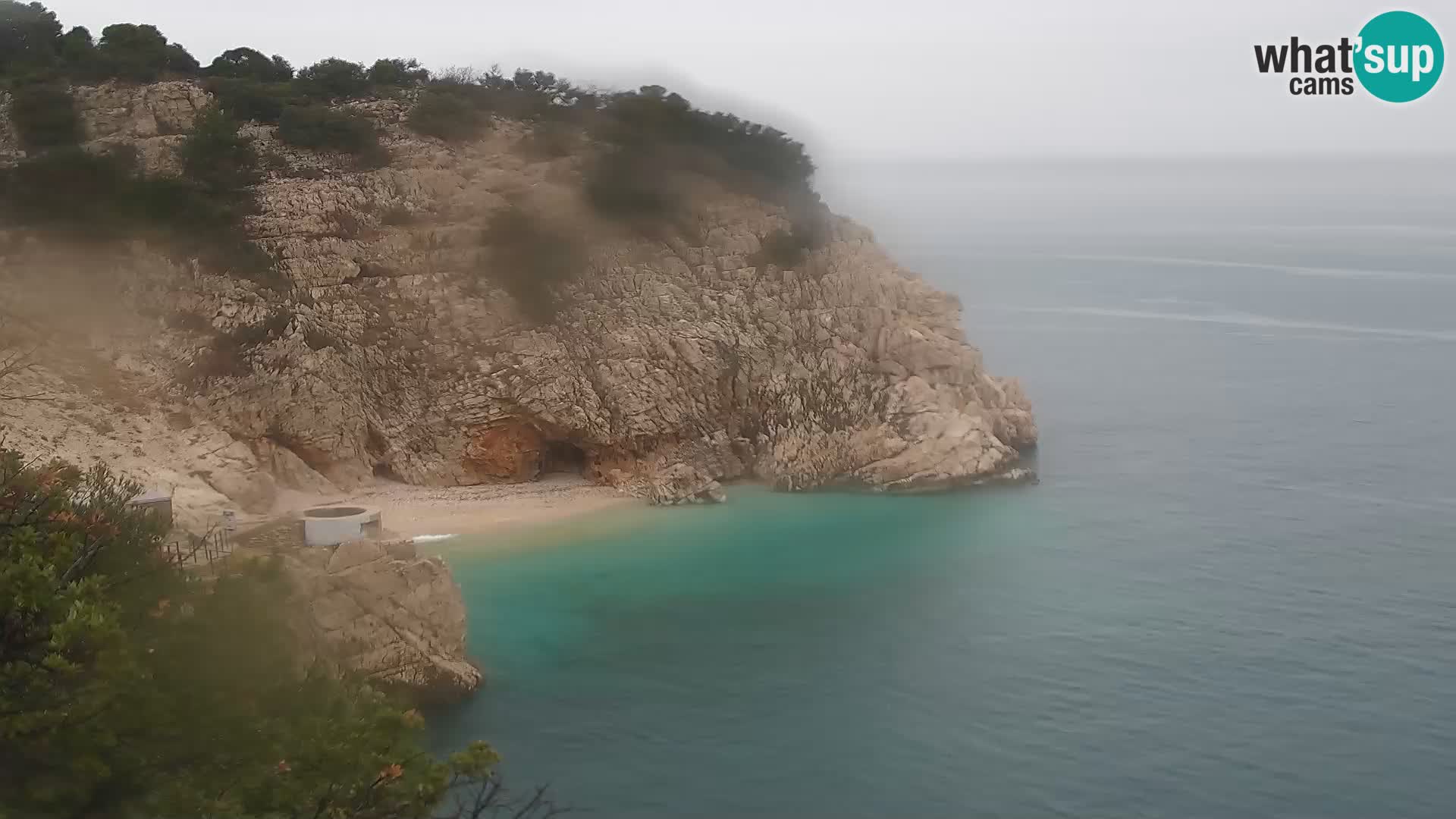 Webcam plage Brseč à Mošćenička Draga, Croatie