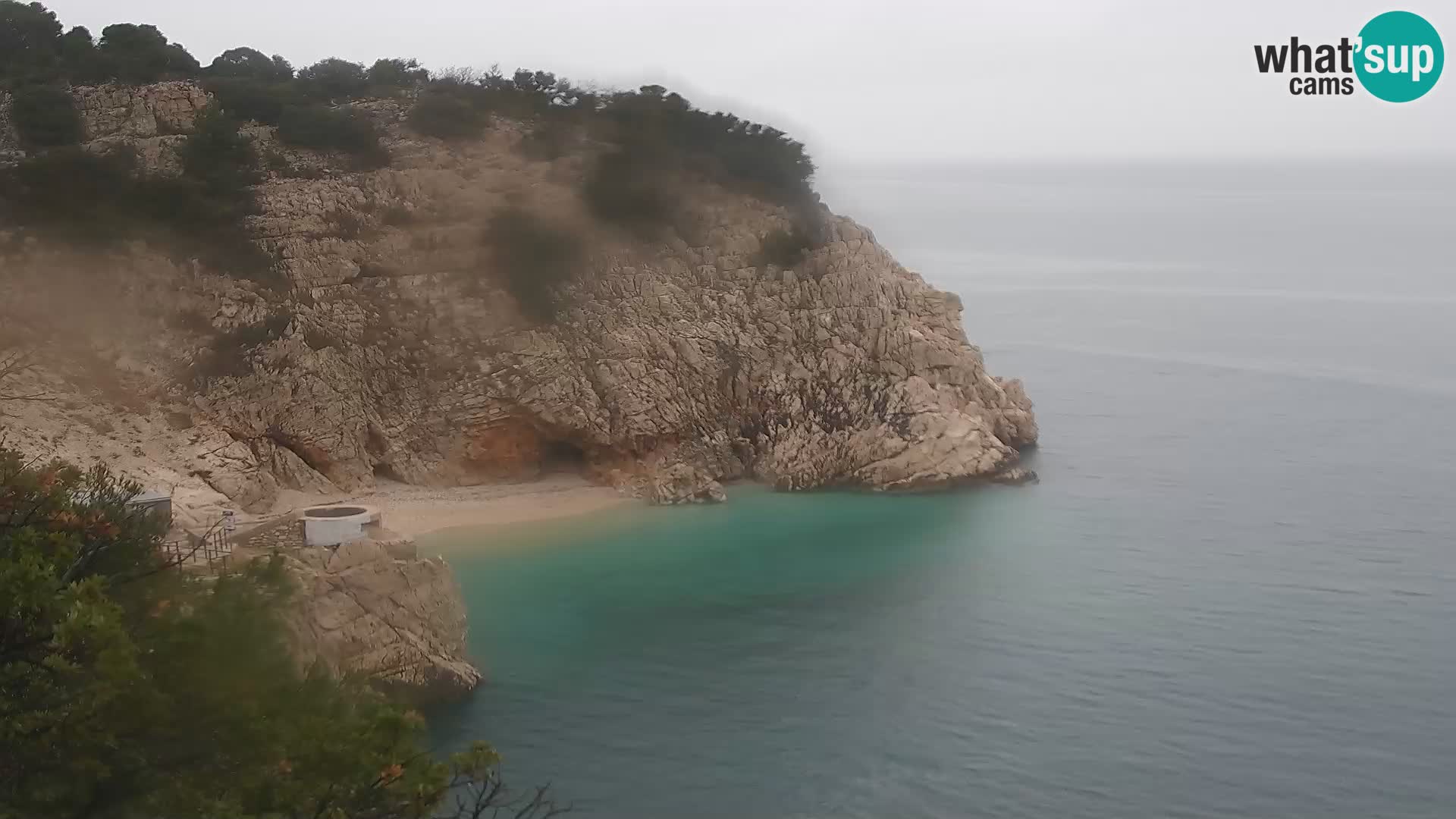 Spletna kamera Brseč plaža – Mošćenička Draga – Hrvaška