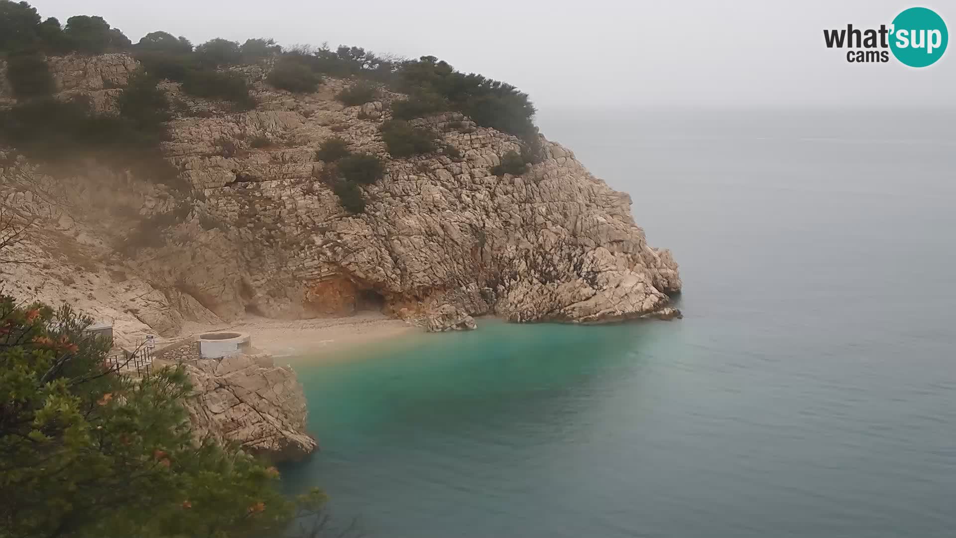 Webcam plage Brseč à Mošćenička Draga, Croatie