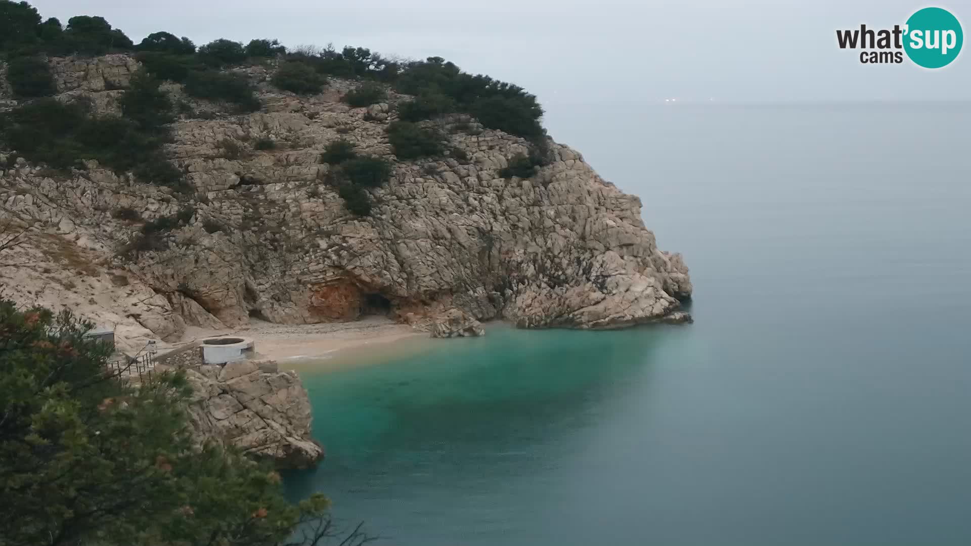 Webcam plage Brseč à Mošćenička Draga, Croatie