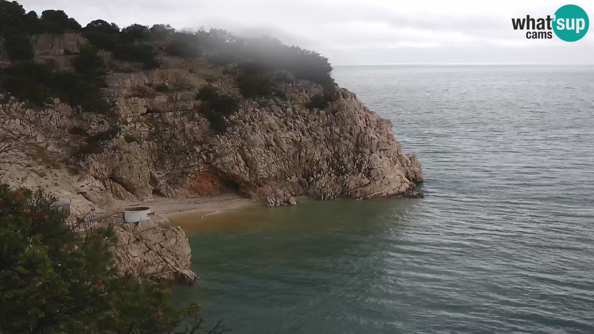 Cámara web de la playa de Brseč en Mošćenička Draga, Croacia
