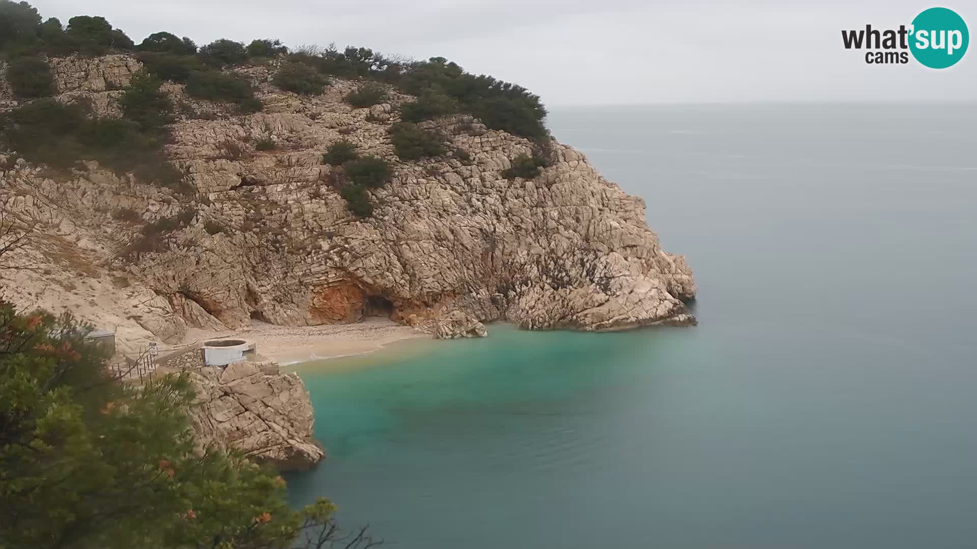 Cámara web de la playa de Brseč en Mošćenička Draga, Croacia