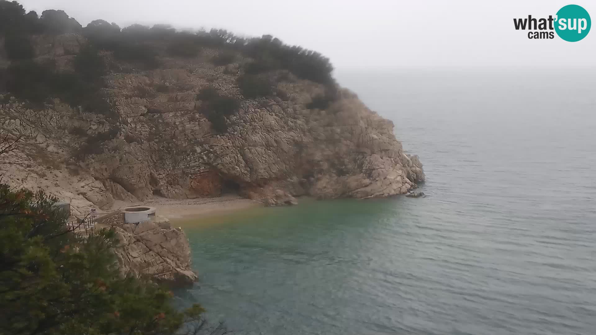 Spletna kamera Brseč plaža – Mošćenička Draga – Hrvaška