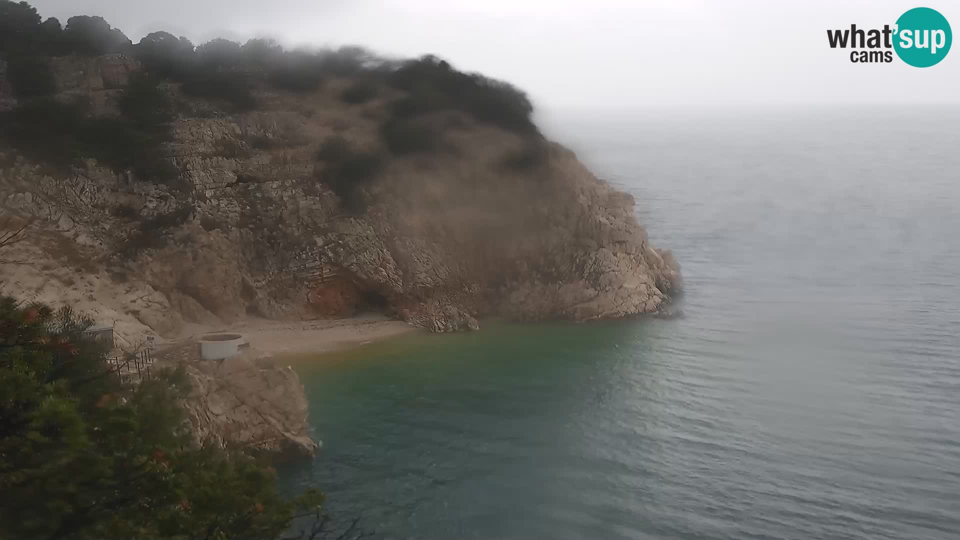 Spletna kamera Brseč plaža – Mošćenička Draga – Hrvaška