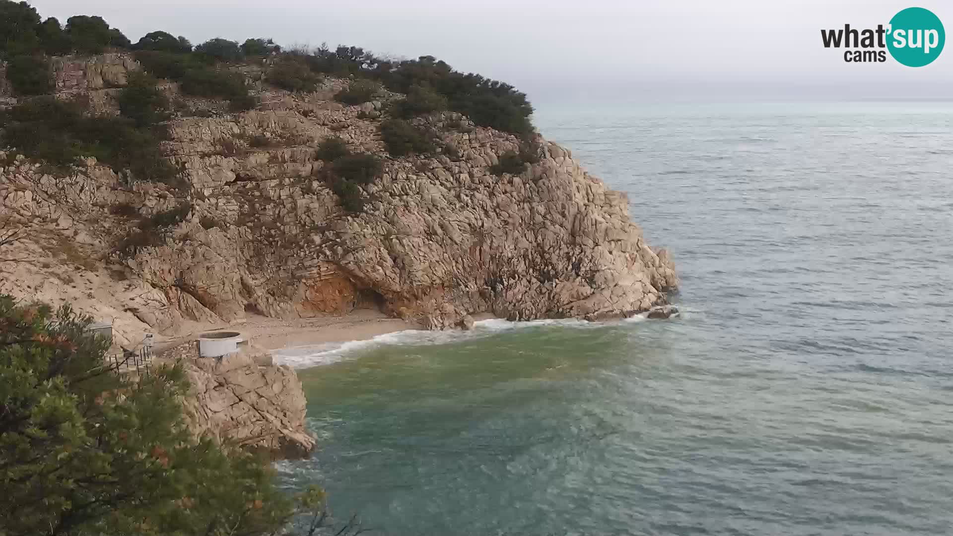 Cámara web de la playa de Brseč en Mošćenička Draga, Croacia