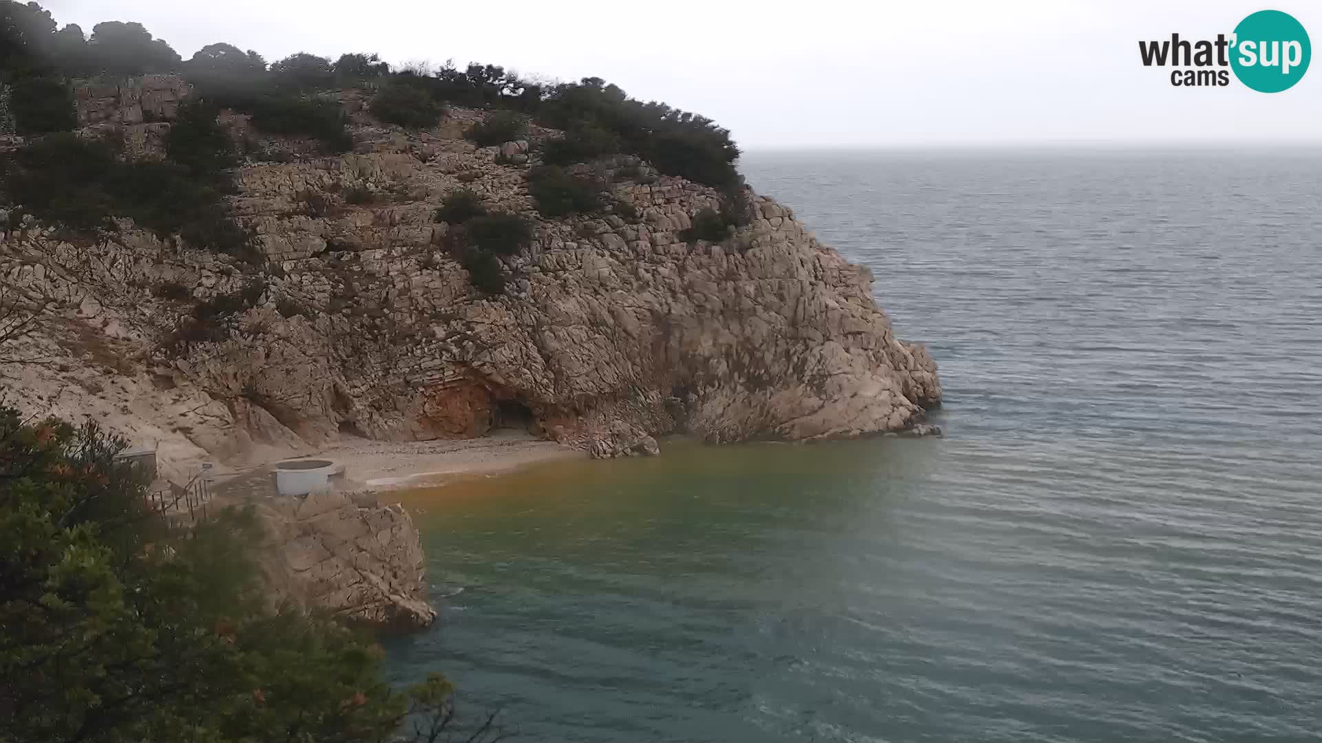 Cámara web de la playa de Brseč en Mošćenička Draga, Croacia
