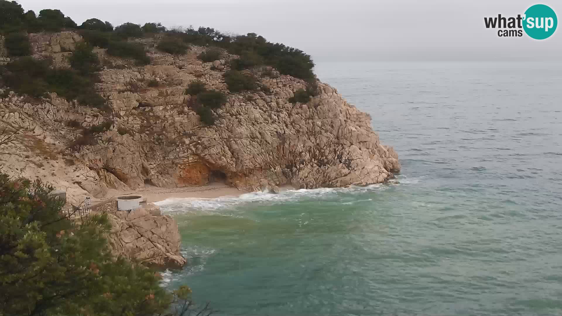 Cámara web de la playa de Brseč en Mošćenička Draga, Croacia