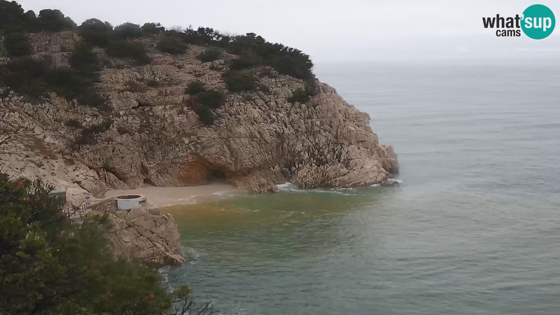Cámara web de la playa de Brseč en Mošćenička Draga, Croacia