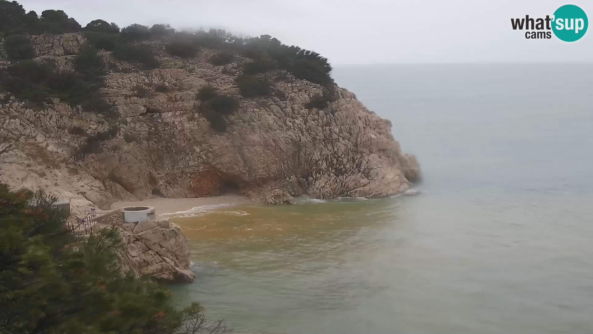 Spletna kamera Brseč plaža – Mošćenička Draga – Hrvaška