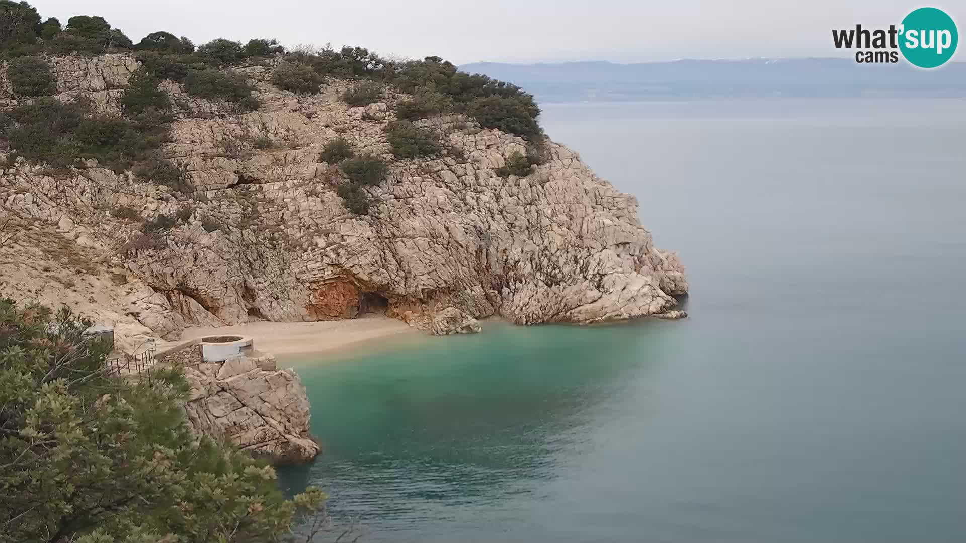 Webcam plage Brseč à Mošćenička Draga, Croatie