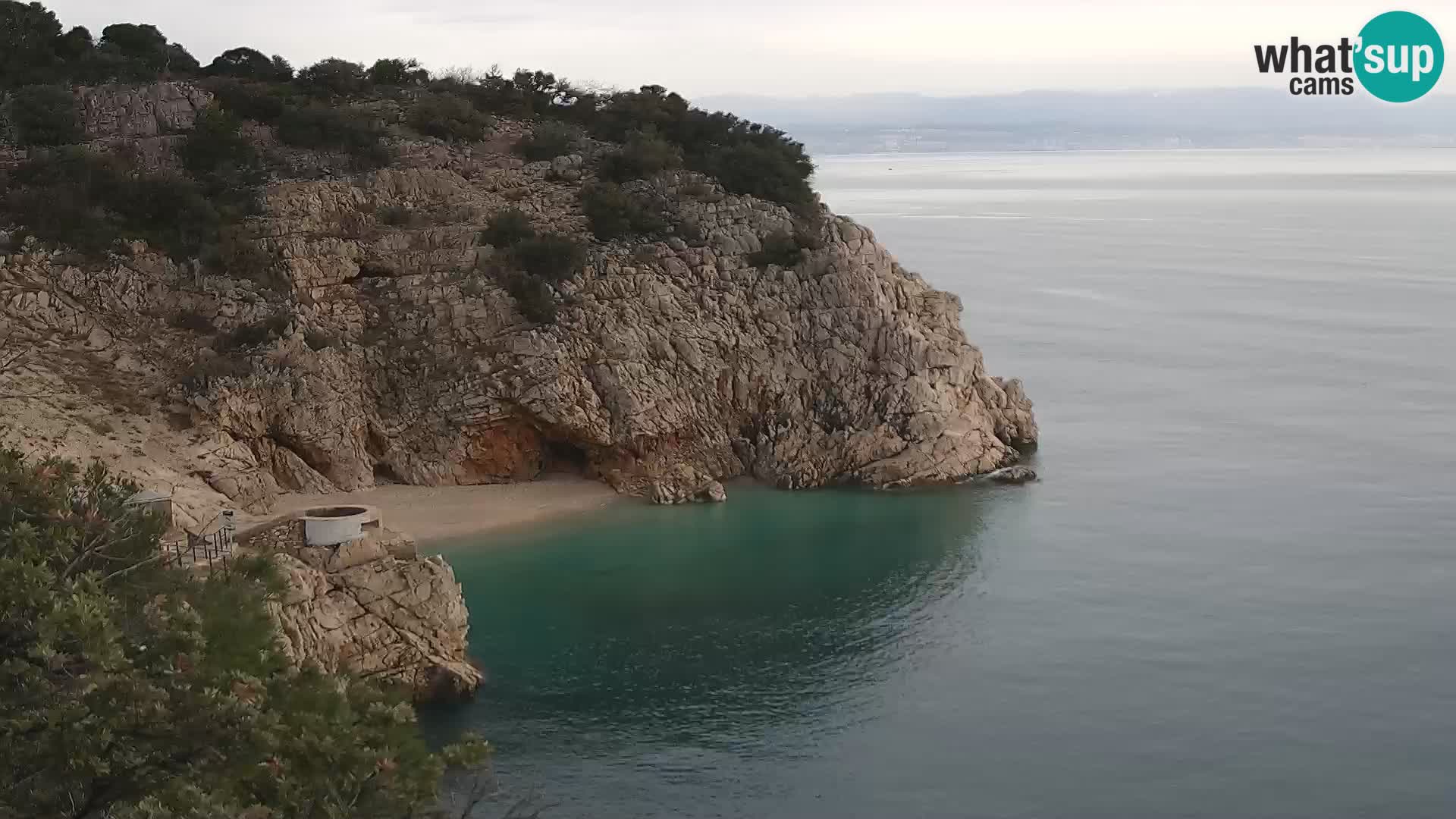 Webcam plage Brseč à Mošćenička Draga, Croatie