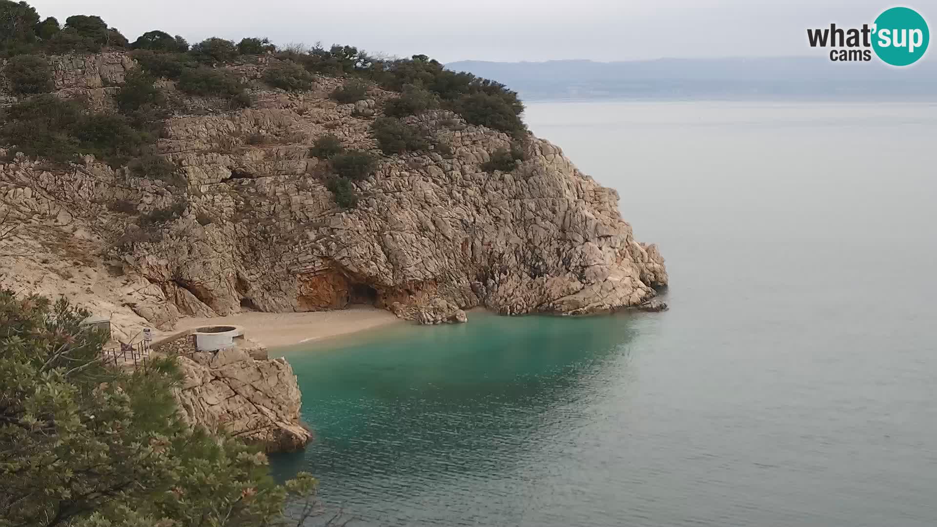 Webcam plage Brseč à Mošćenička Draga, Croatie