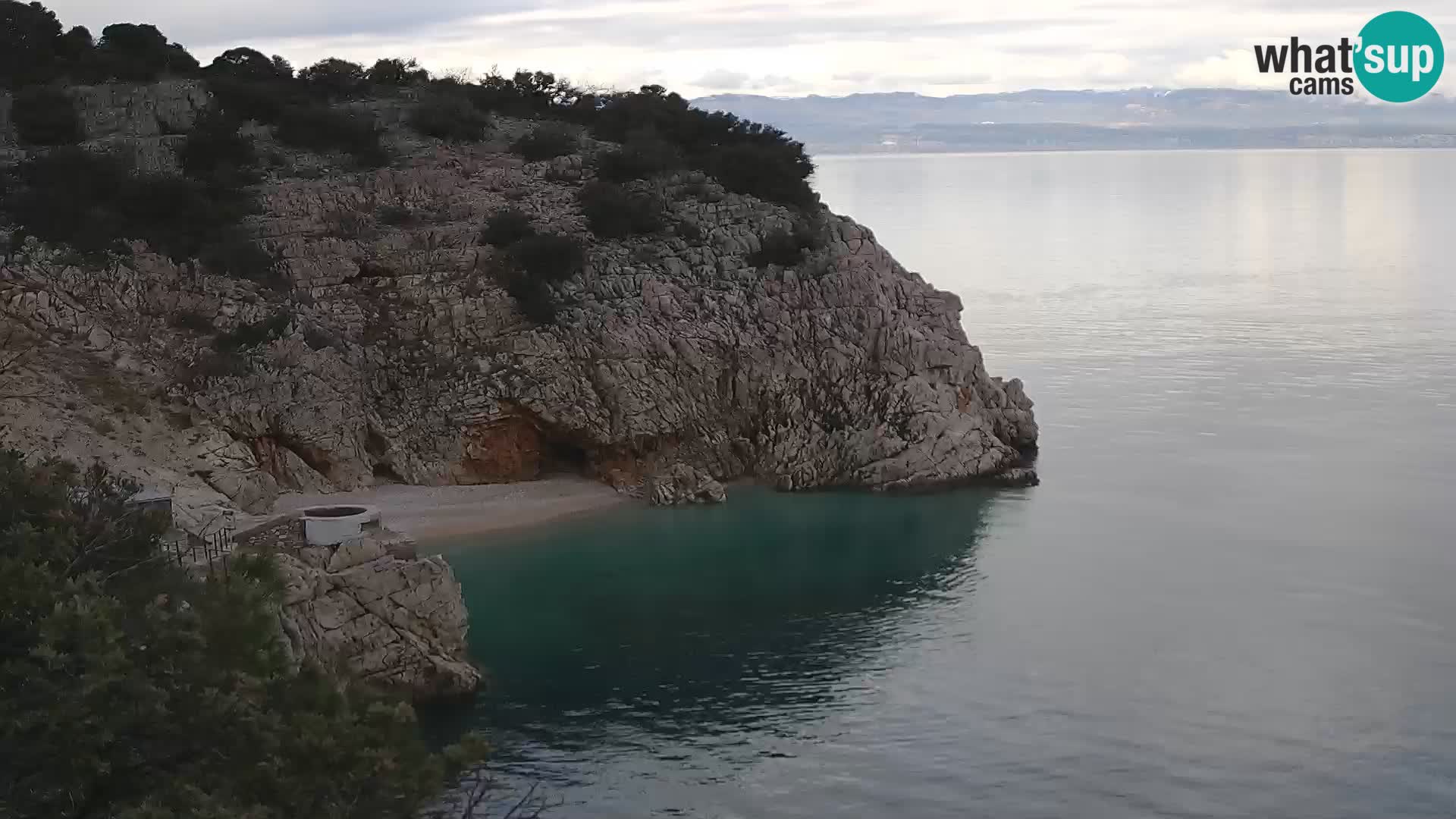 Cámara web de la playa de Brseč en Mošćenička Draga, Croacia