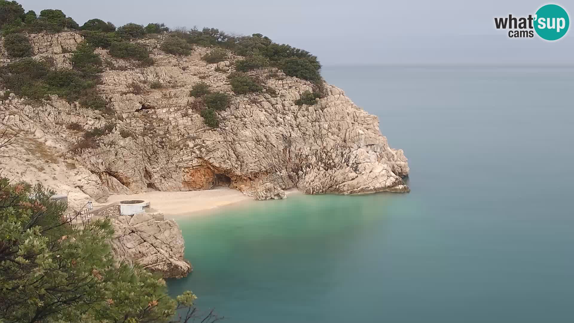Webcam plage Brseč à Mošćenička Draga, Croatie