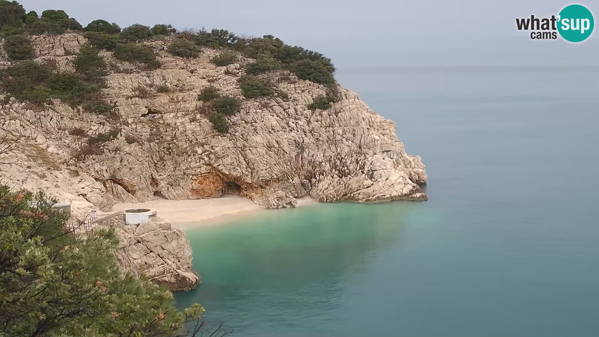 Cámara web de la playa de Brseč en Mošćenička Draga, Croacia