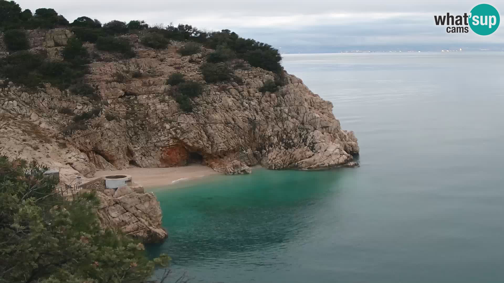 Webcam plage Brseč à Mošćenička Draga, Croatie