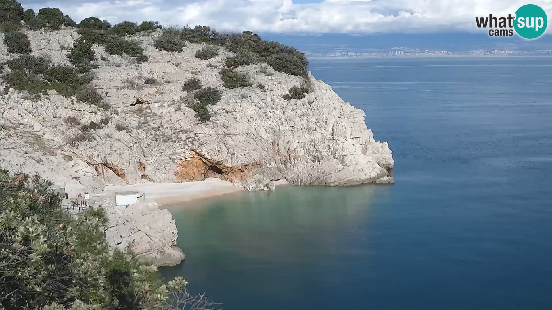 Spletna kamera Brseč plaža – Mošćenička Draga – Hrvaška