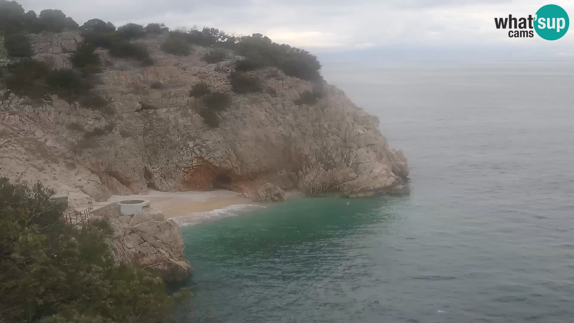 Cámara web de la playa de Brseč en Mošćenička Draga, Croacia