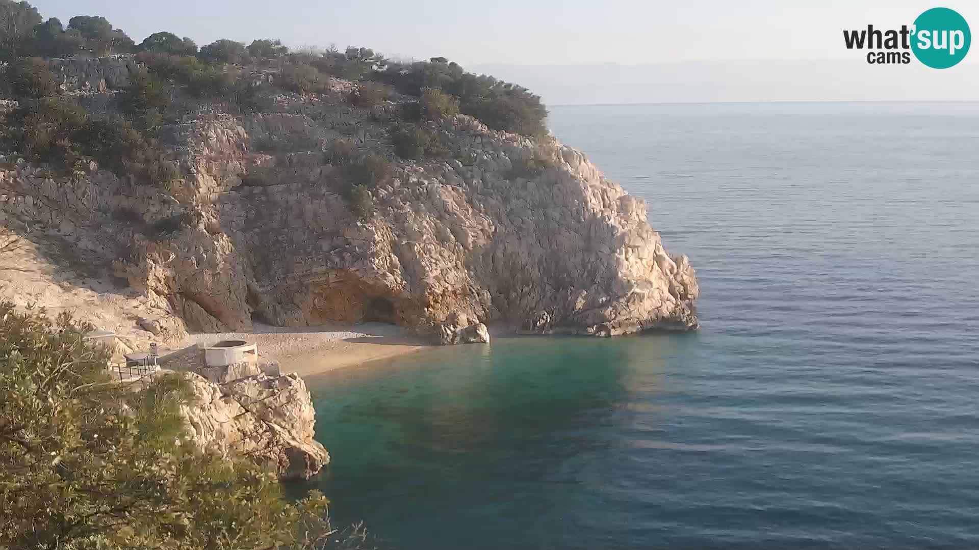 Cámara web de la playa de Brseč en Mošćenička Draga, Croacia