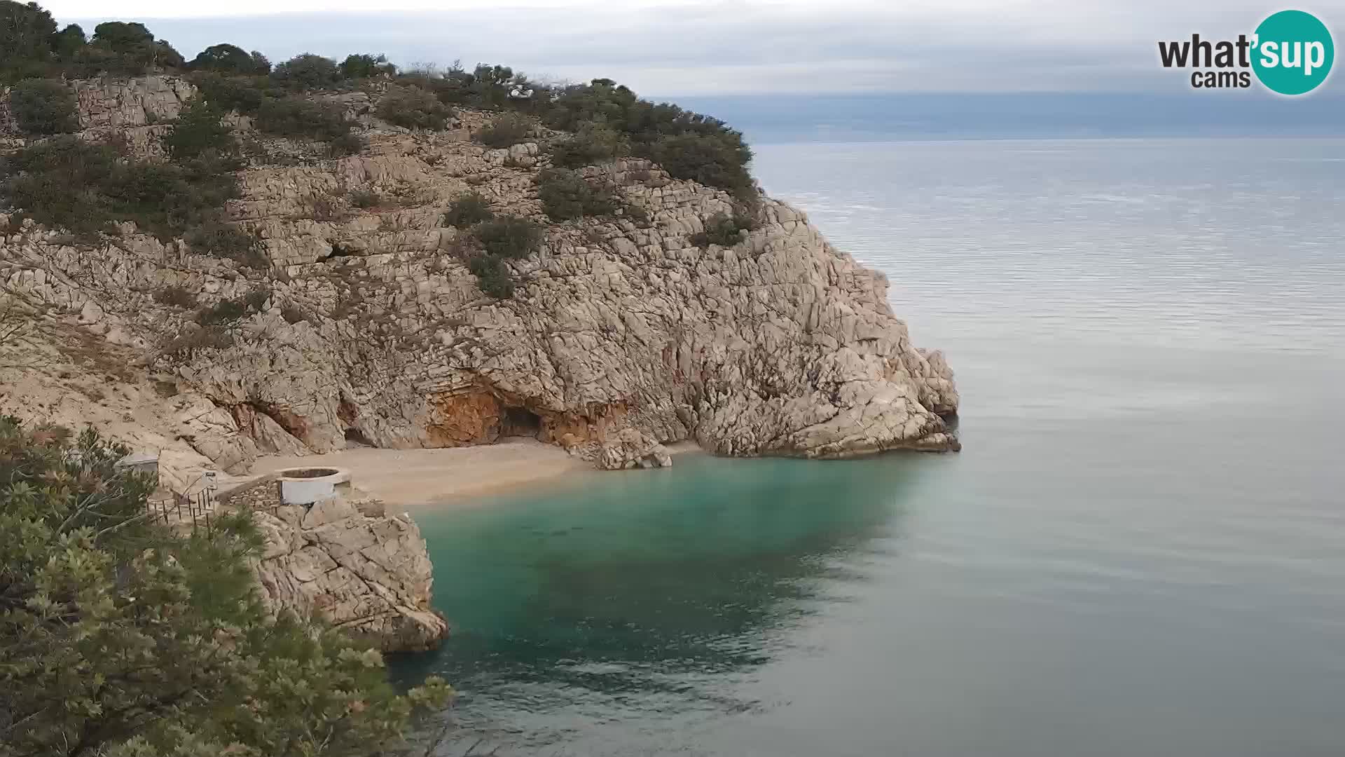 Cámara web de la playa de Brseč en Mošćenička Draga, Croacia