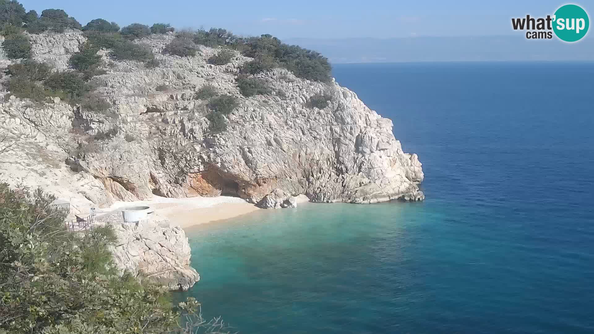Spletna kamera Brseč plaža – Mošćenička Draga – Hrvaška