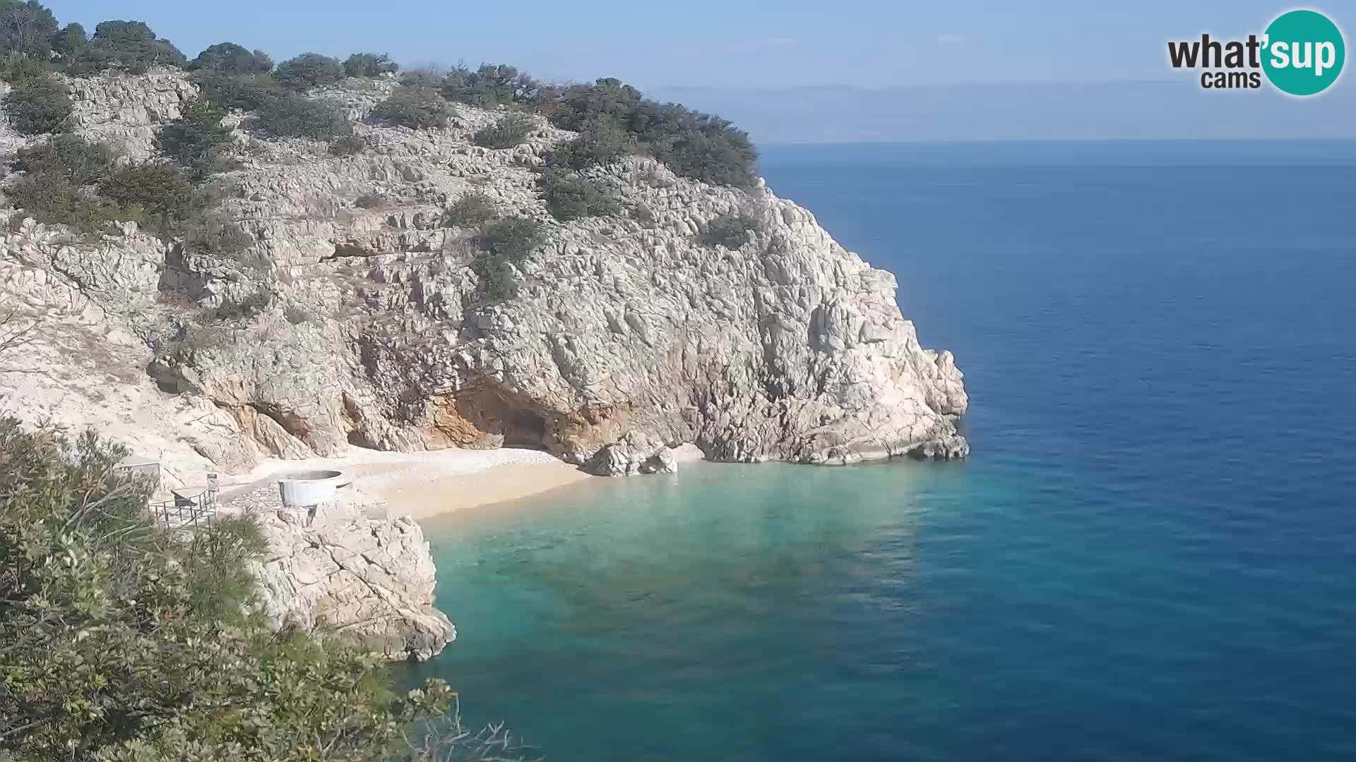 Webcam plage Brseč à Mošćenička Draga, Croatie