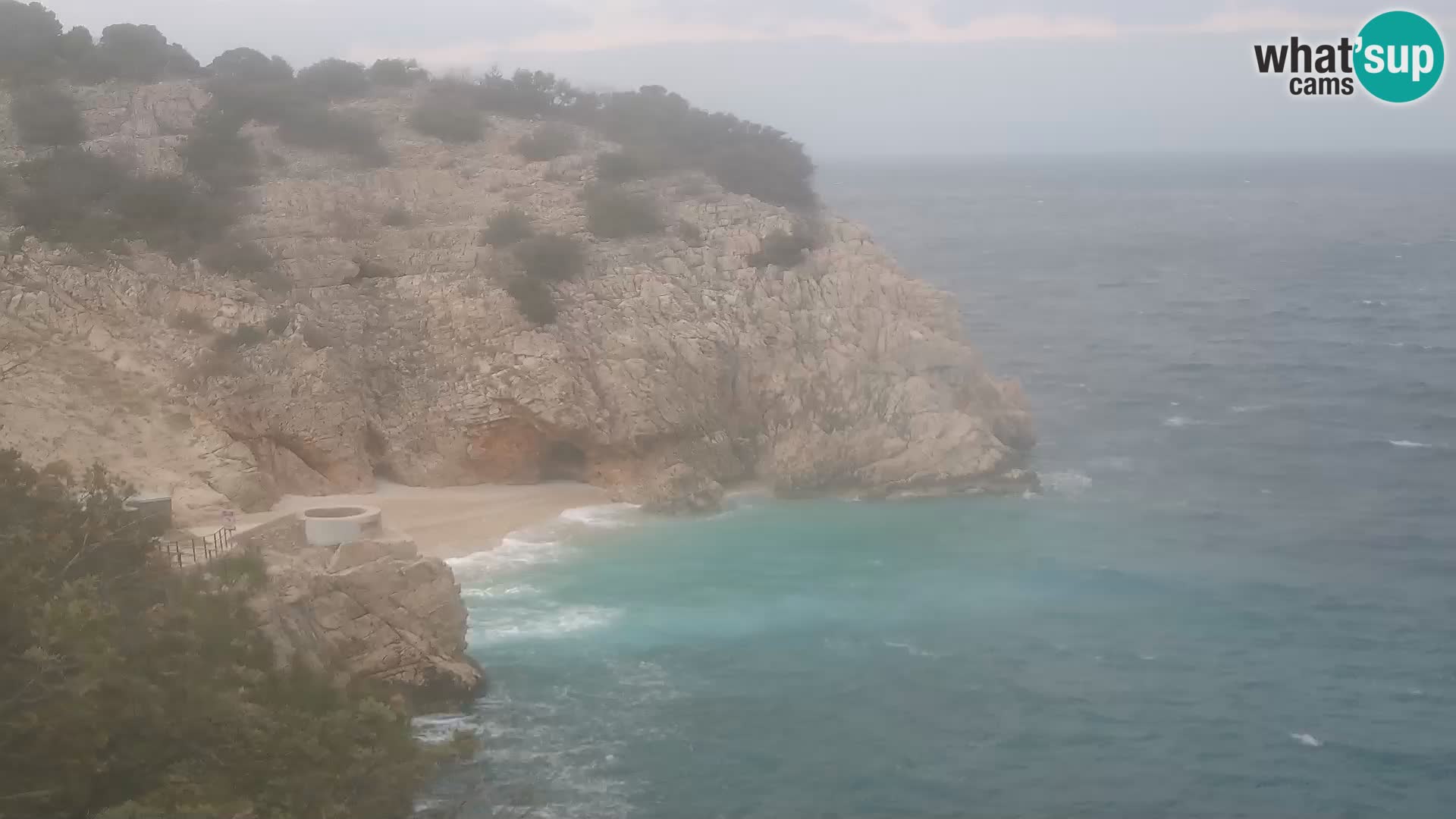 Webcam plage Brseč à Mošćenička Draga, Croatie