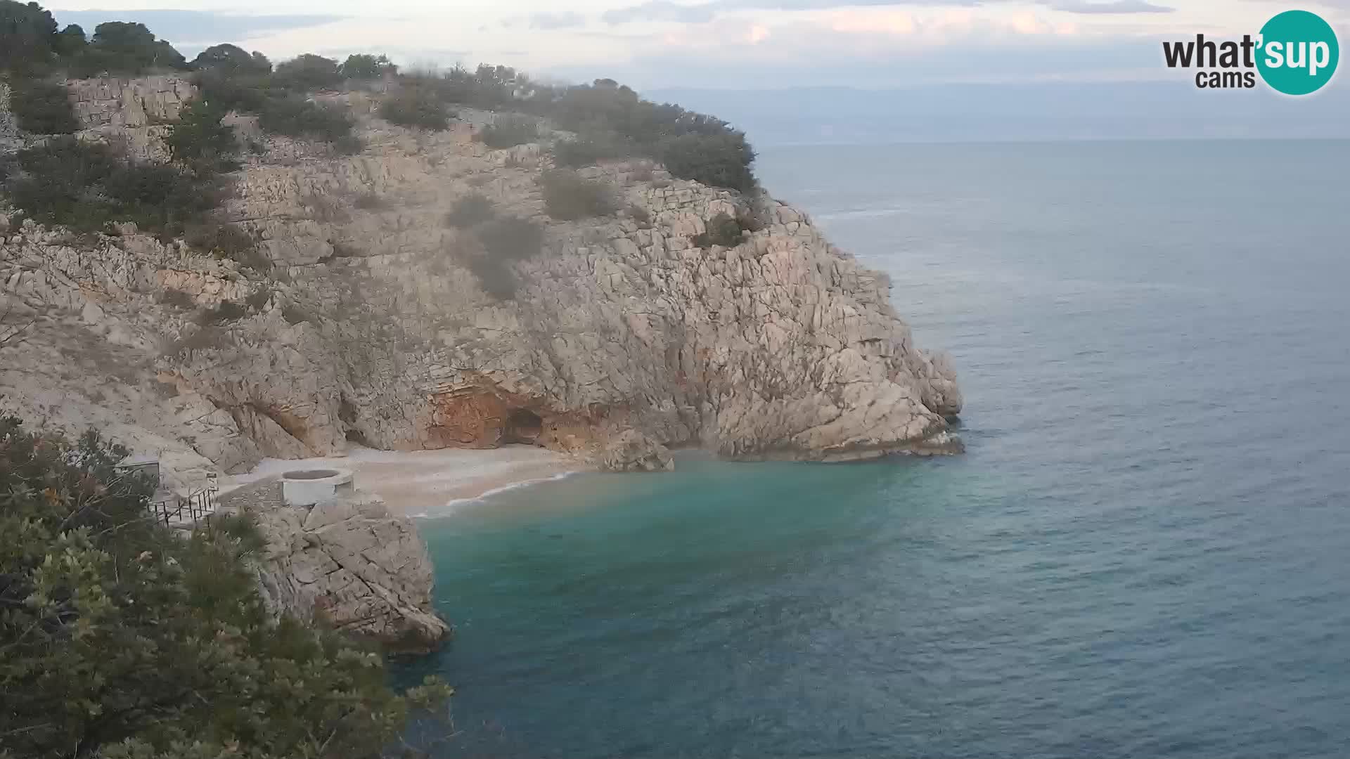 Webcam plage Brseč à Mošćenička Draga, Croatie
