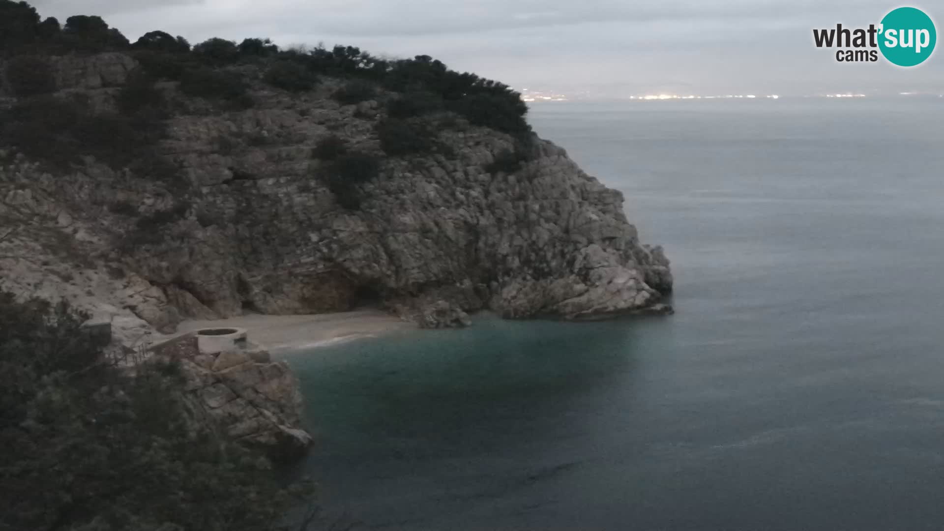 Webcam plage Brseč à Mošćenička Draga, Croatie