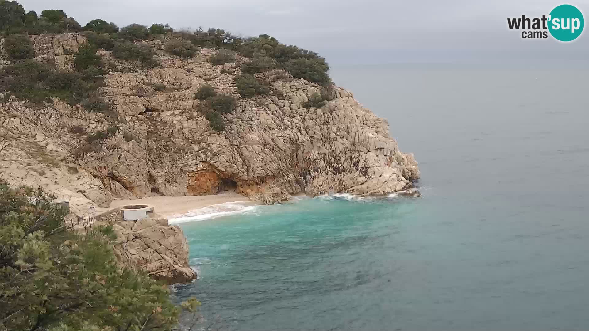 Cámara web de la playa de Brseč en Mošćenička Draga, Croacia