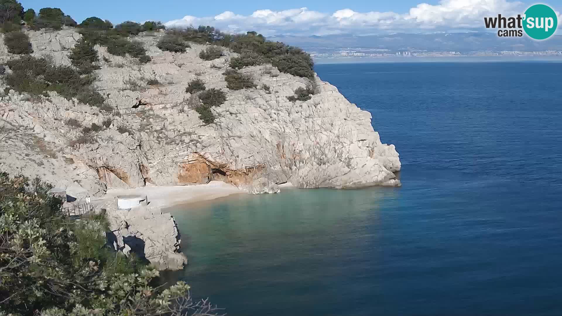 Spletna kamera Brseč plaža – Mošćenička Draga – Hrvaška